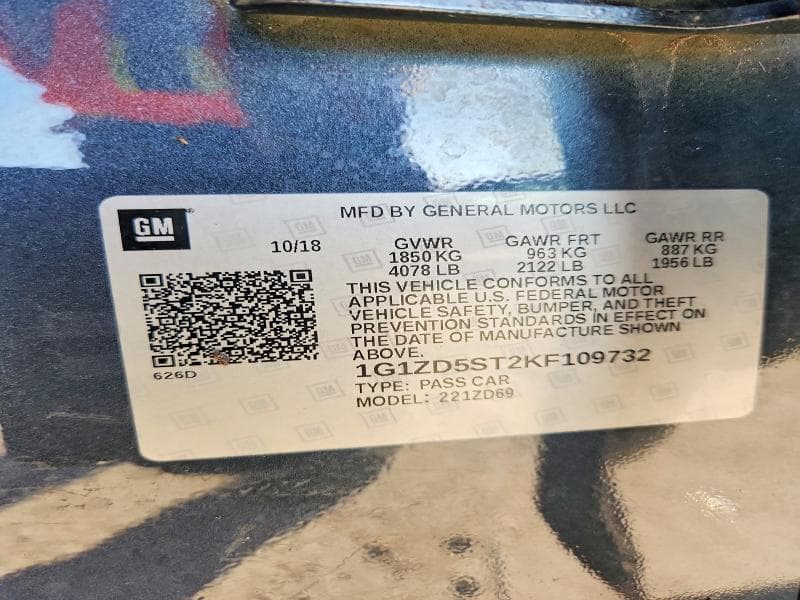 2019 CHEVROLET MALIBU LT 12