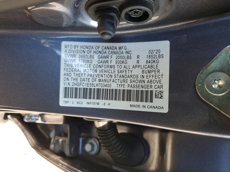 2020 HONDA CIVIC SI 12