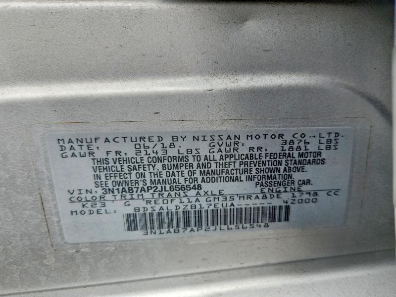 2018 NISSAN SENTRA SV 13