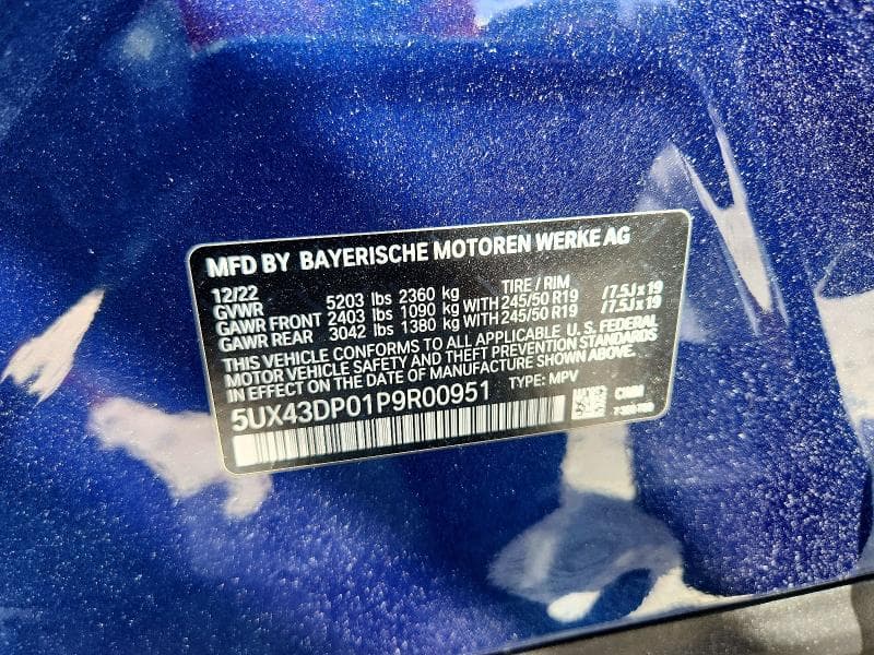 2023 BMW X3 SDRIVE30I 12