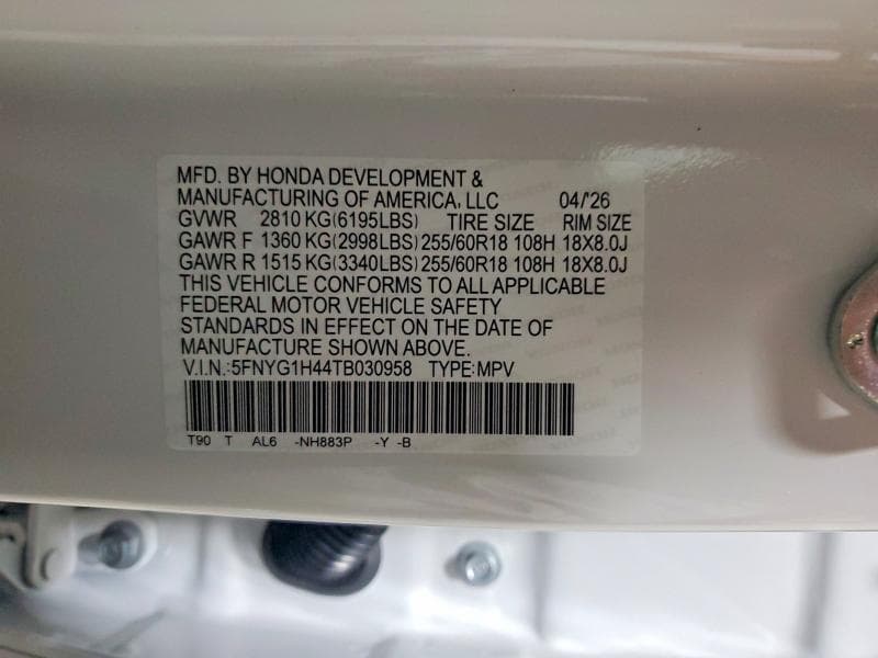 2026 HONDA PILOT EXL 13