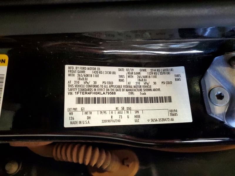 2019 FORD RANGER XL 12