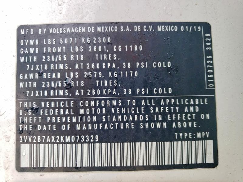 2019 VOLKSWAGEN TIGUAN SE 12