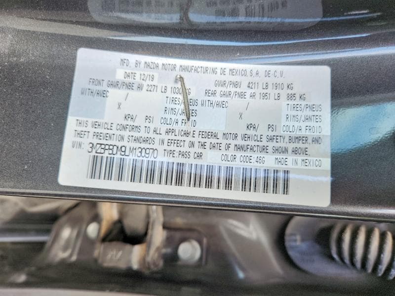 2020 MAZDA 3 PREFERRED 12