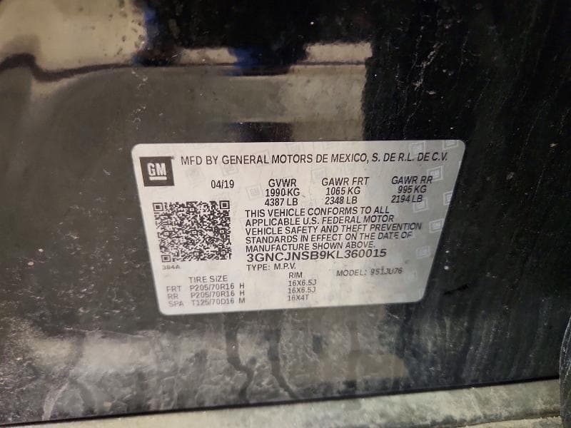 2019 CHEVROLET TRAX LS 12