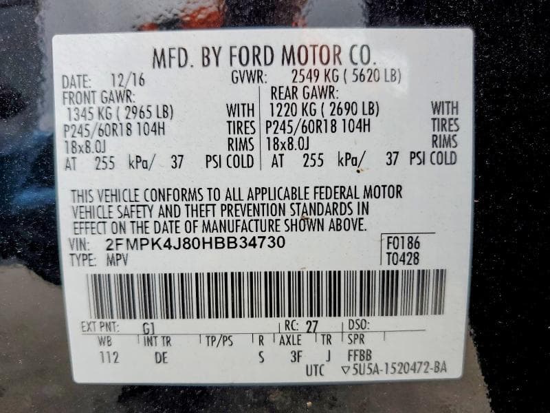 2017 FORD EDGE SEL 13