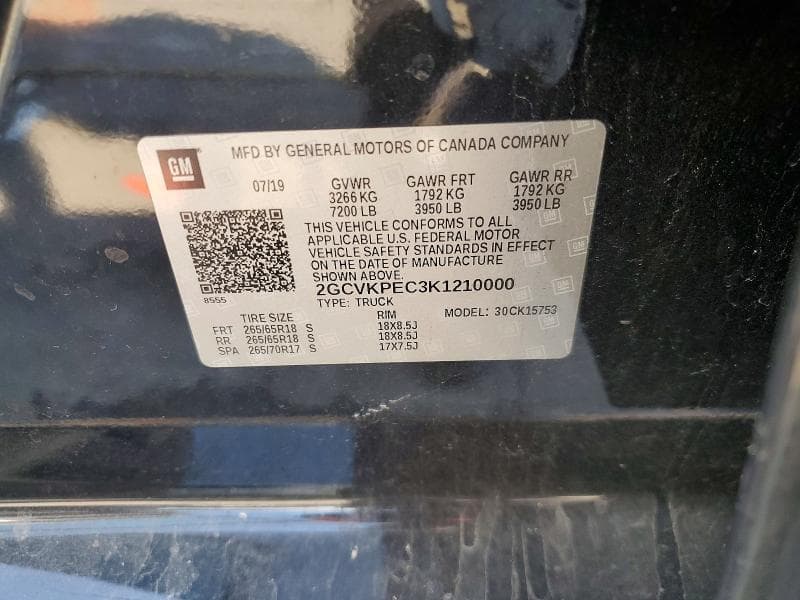 2019 CHEVROLET SILVERADO LD K1500 LT 12
