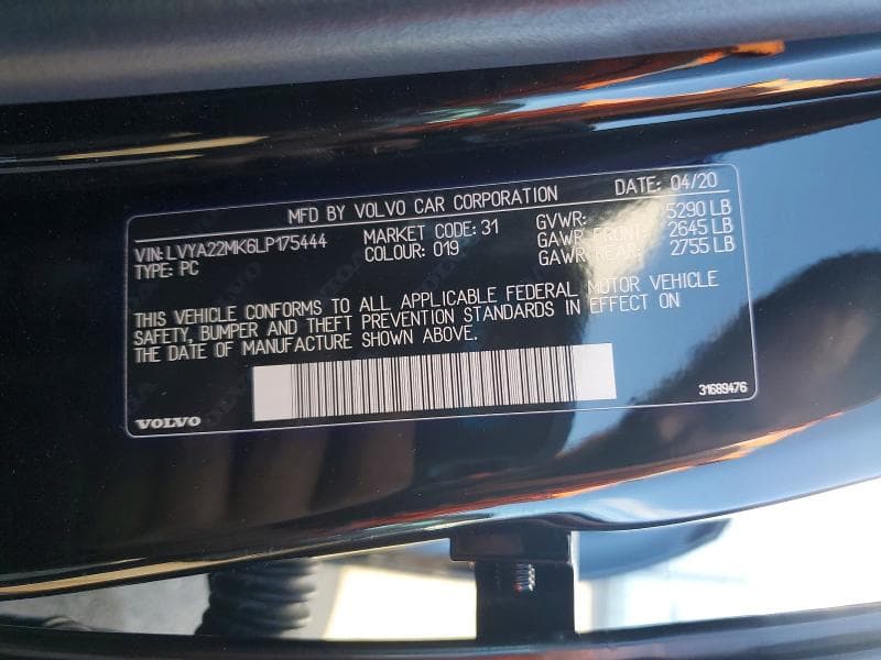 2020 VOLVO S90 T6 MOMENTUM 12