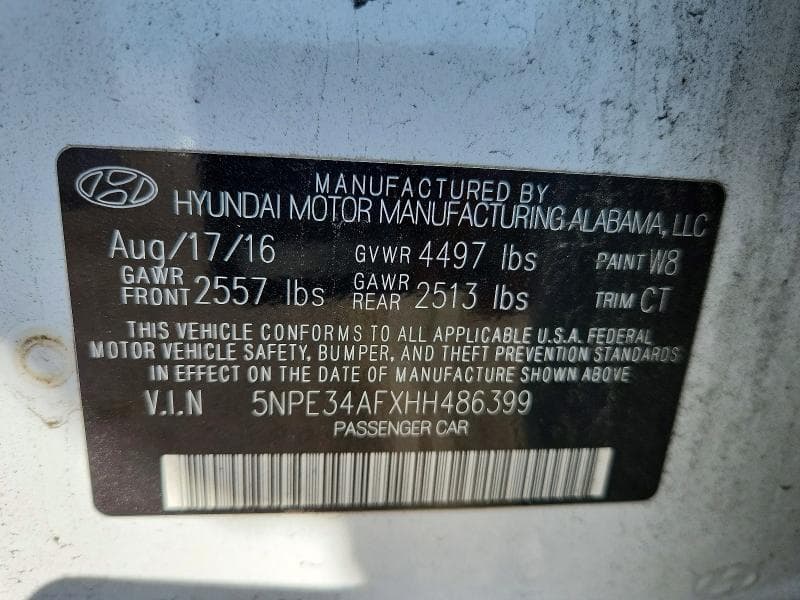 2017 HYUNDAI SONATA SPORT 13