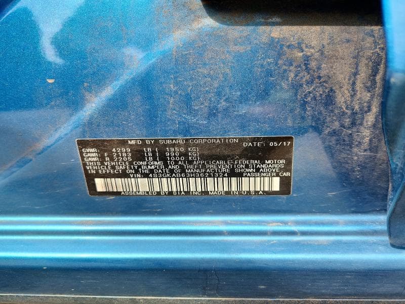 2017 SUBARU IMPREZA PREMIUM 12