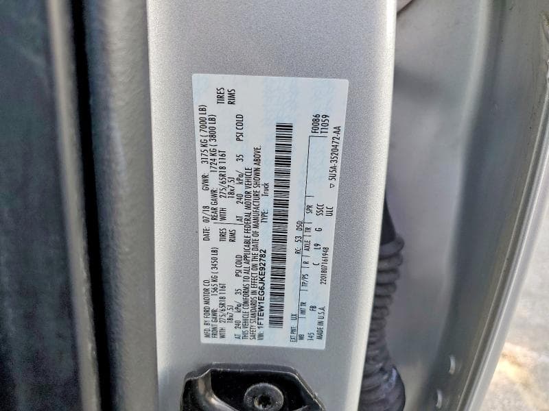 2018 FORD F150 SUPERCREW 12