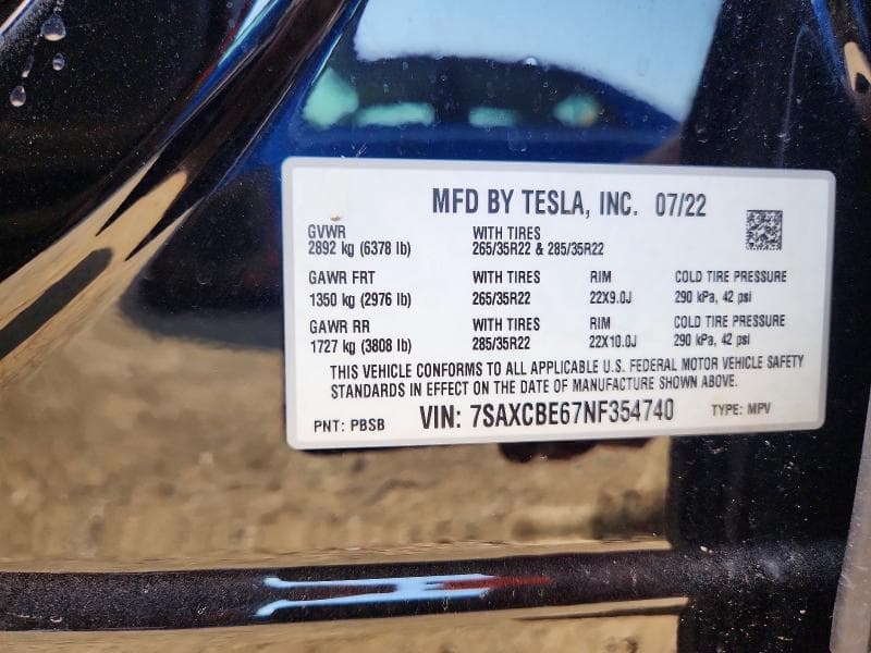 2022 TESLA MODEL X 12