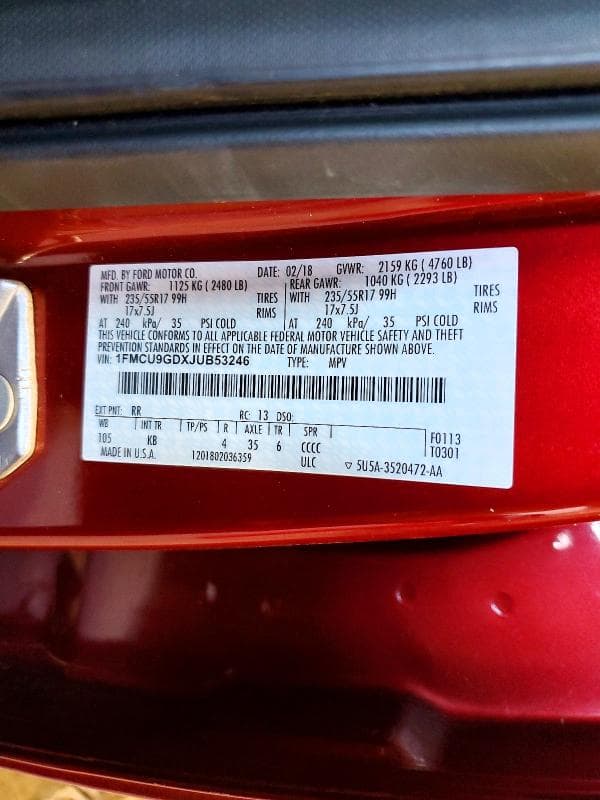 2018 FORD ESCAPE SE 13