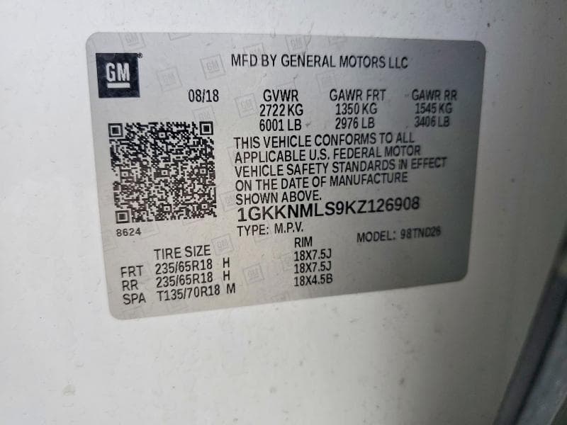 2019 GMC ACADIA SLT-1 13