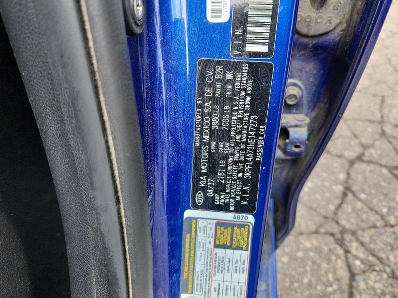 2017 KIA FORTE LX 12