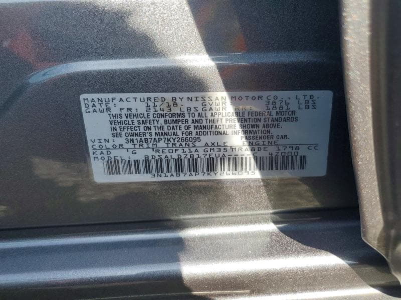 2019 NISSAN SENTRA SV 13