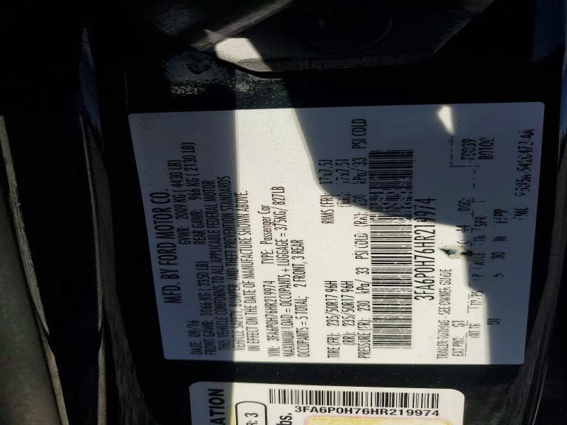 2017 FORD FUSION SE 12