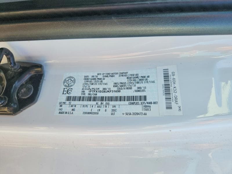 2018 FORD F150 SUPER CAB 12