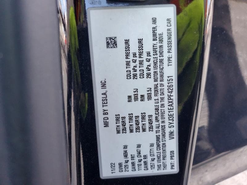 2023 TESLA MODEL 3 13