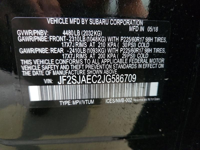 2018 SUBARU FORESTER 2.5I PREMIUM 13