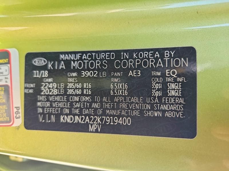 2019 KIA SOUL BASE 12
