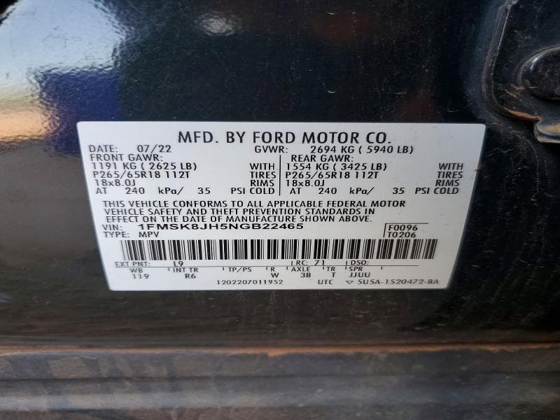 2022 FORD EXPLORER TIMBERLINE 13