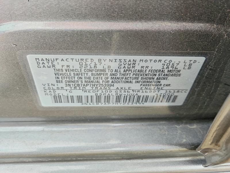 2017 NISSAN SENTRA SR TURBO 12