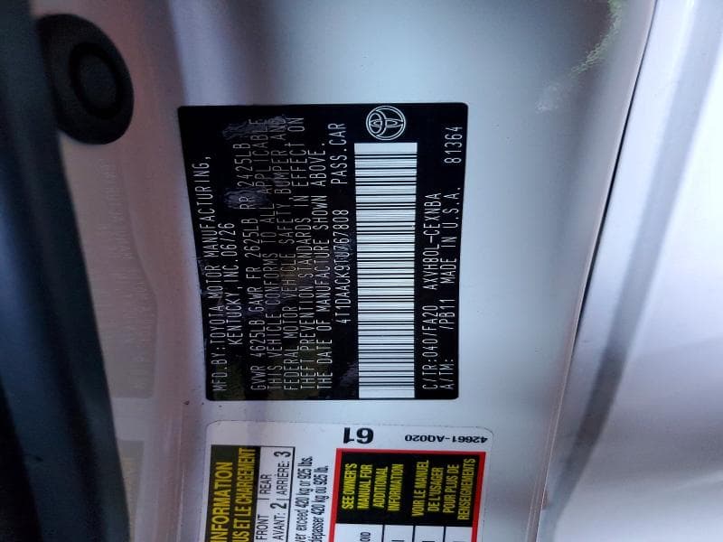 2026 TOYOTA CAMRY LE 13