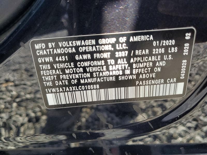 2020 VOLKSWAGEN PASSAT SE 13