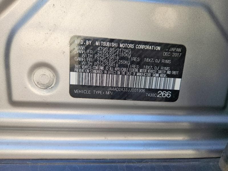 2018 MITSUBISHI OUTLANDER ES 12