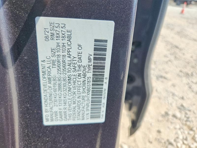 2022 HONDA ODYSSEY EXL 13