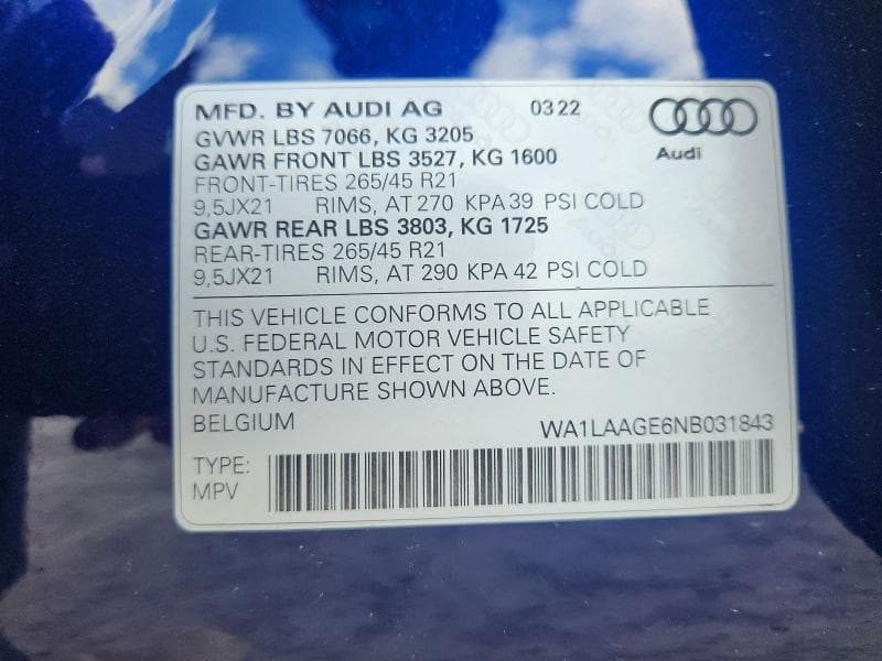 2022 AUDI E-TRON PREMIUM PLUS 12