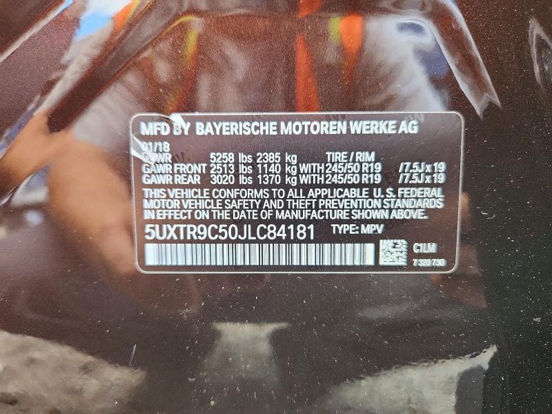 2018 BMW X3 XDRIVE30I 13
