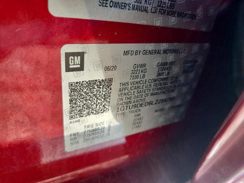 2020 GMC SIERRA K1500 SLT 12