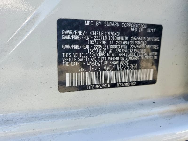2018 SUBARU CROSSTREK LIMITED 13