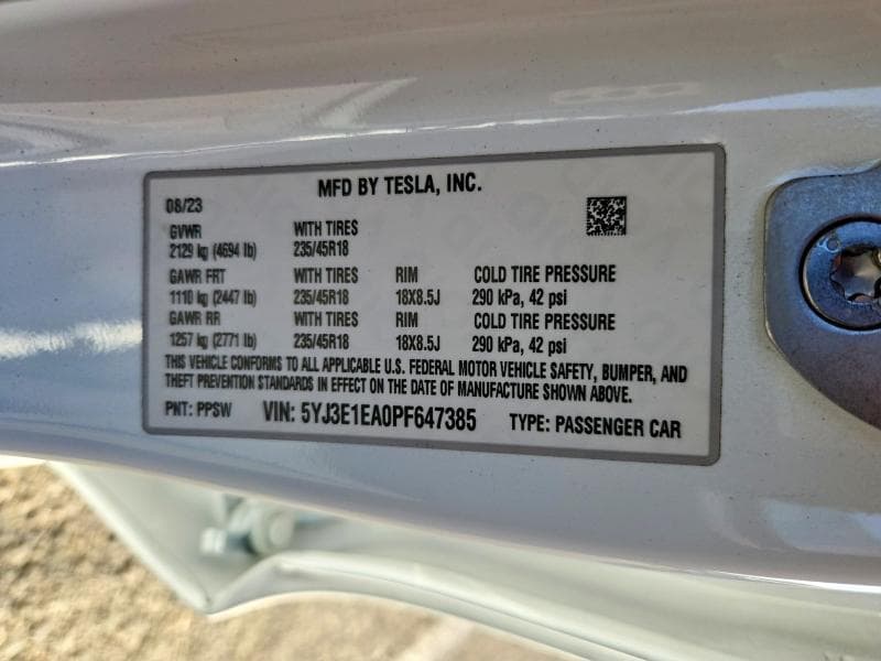 2023 TESLA MODEL 3 12