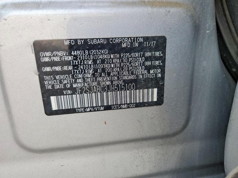 2018 SUBARU FORESTER 2.5I 12