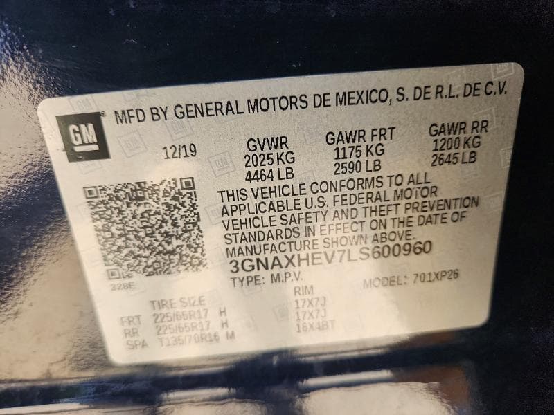 2020 CHEVROLET EQUINOX LS 14