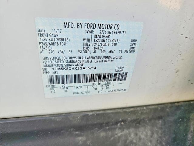 2018 FORD EXPLORER XLT 12