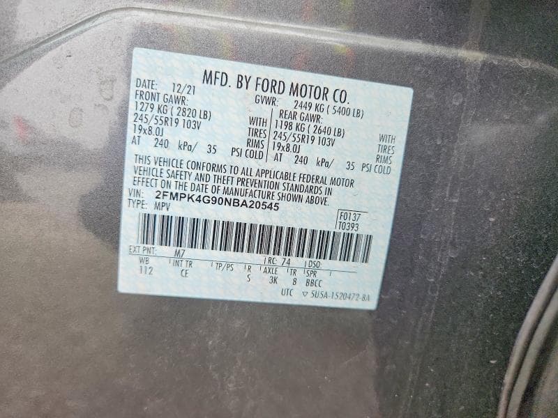 2022 FORD EDGE SE 14