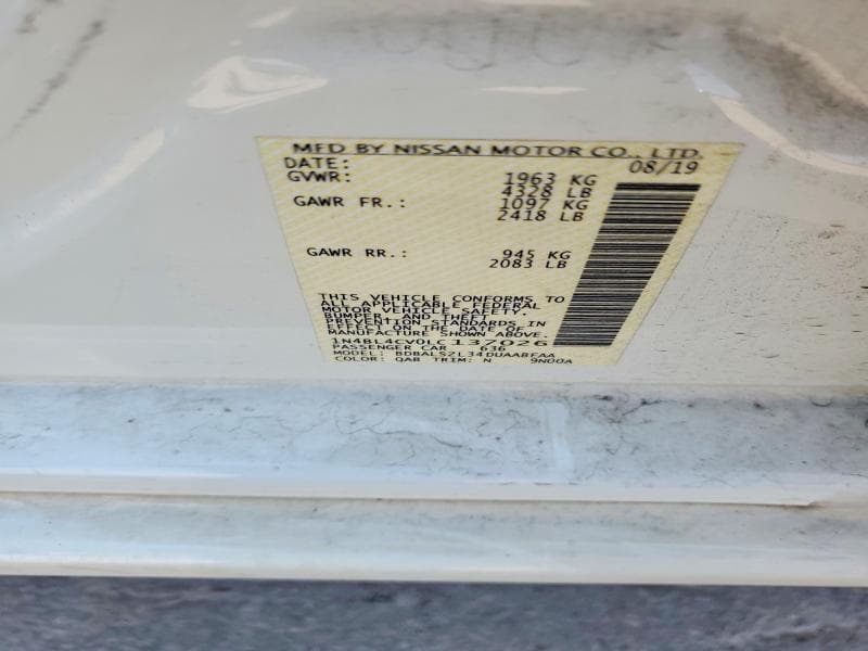 2020 NISSAN ALTIMA SR 12