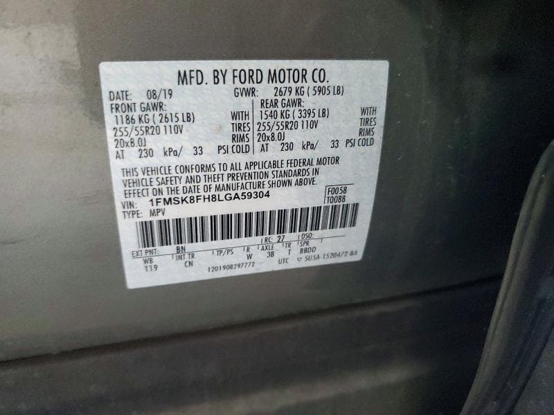 2020 FORD EXPLORER LIMITED 13