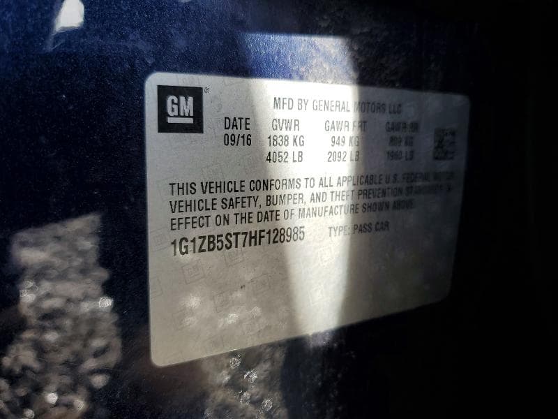 2017 CHEVROLET MALIBU LS 12