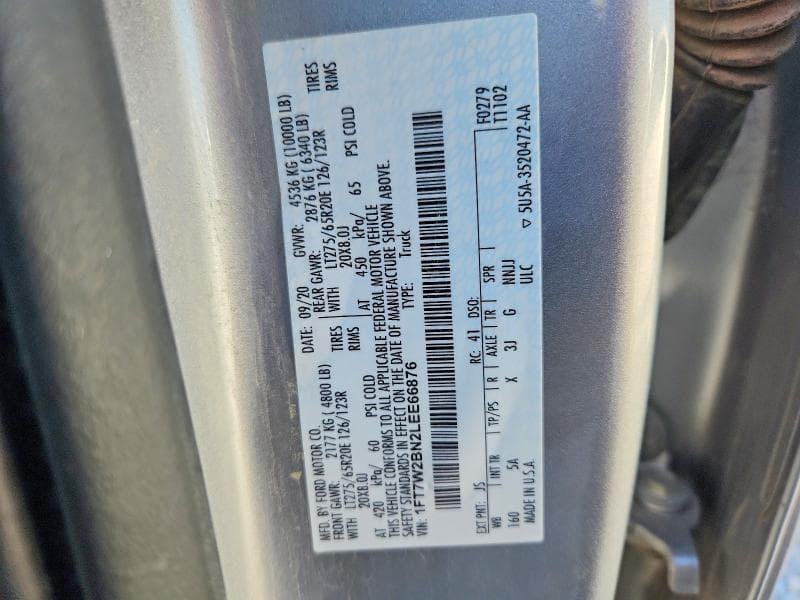 2020 FORD F250 12