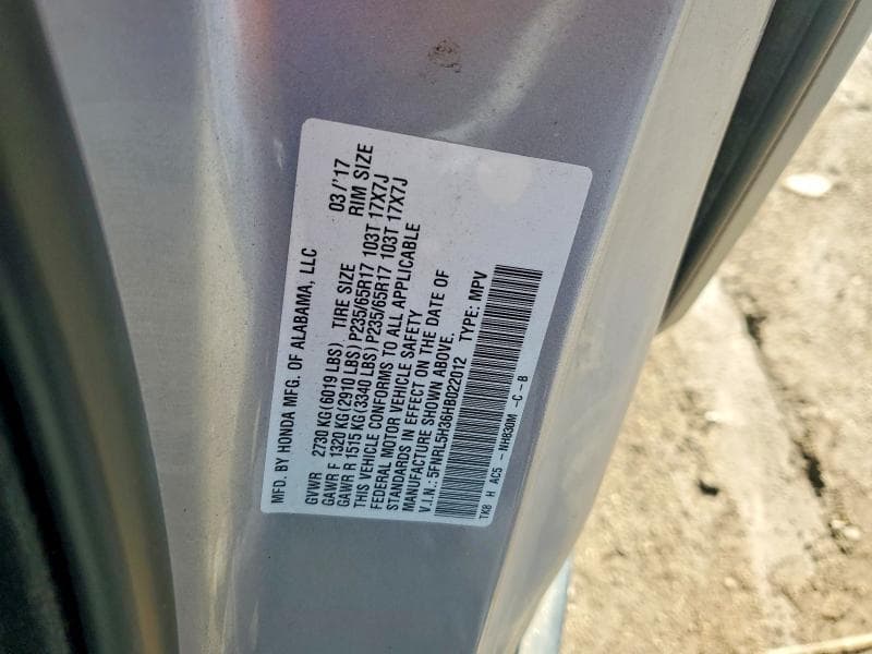 2017 HONDA ODYSSEY SE 13