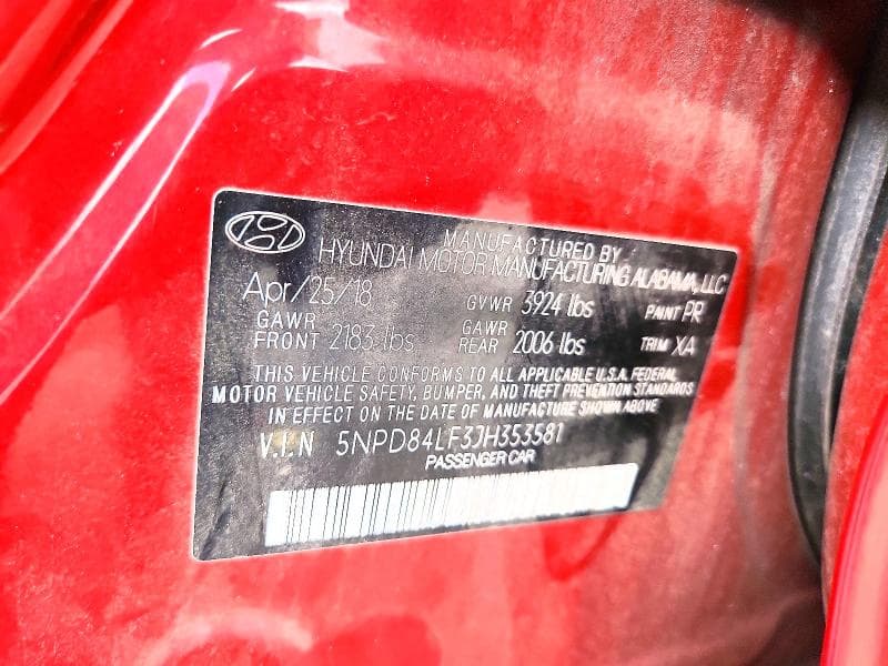 2018 HYUNDAI ELANTRA SEL 12