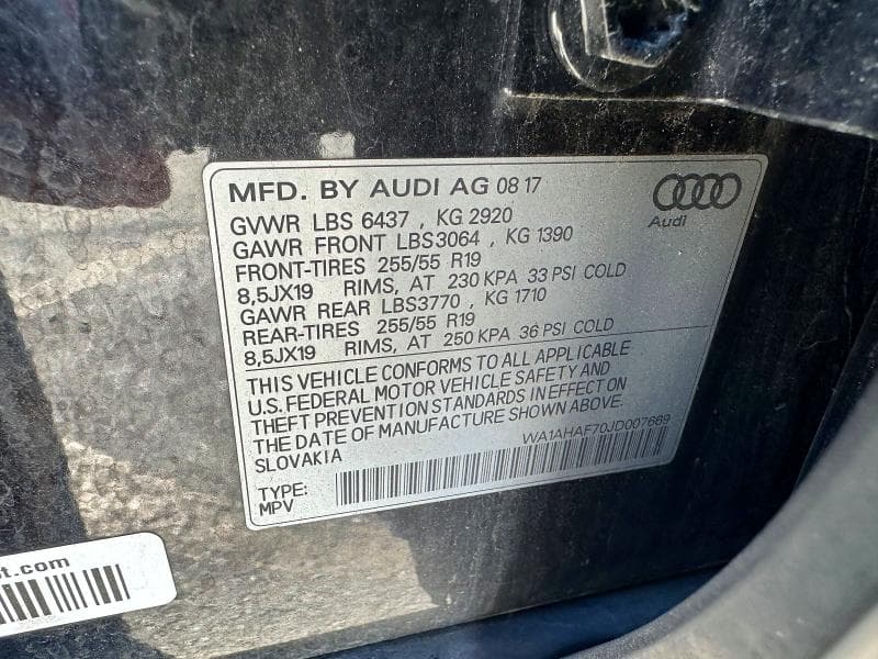 2018 AUDI Q7 PREMIUM 10