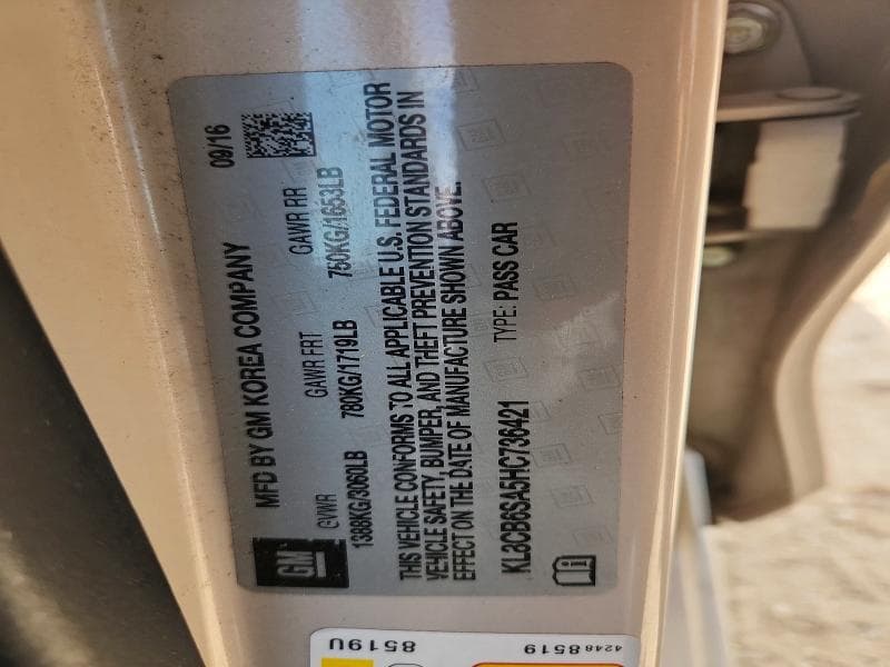 2017 CHEVROLET SPARK LS 13