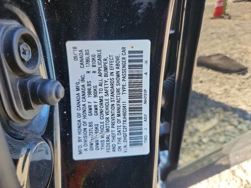 2018 HONDA CIVIC EX 12