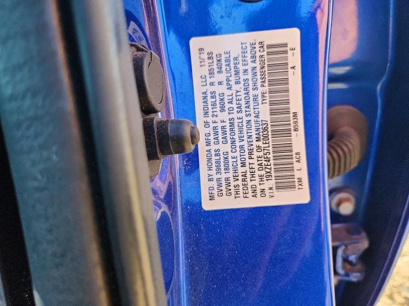 2020 HONDA INSIGHT EX 12